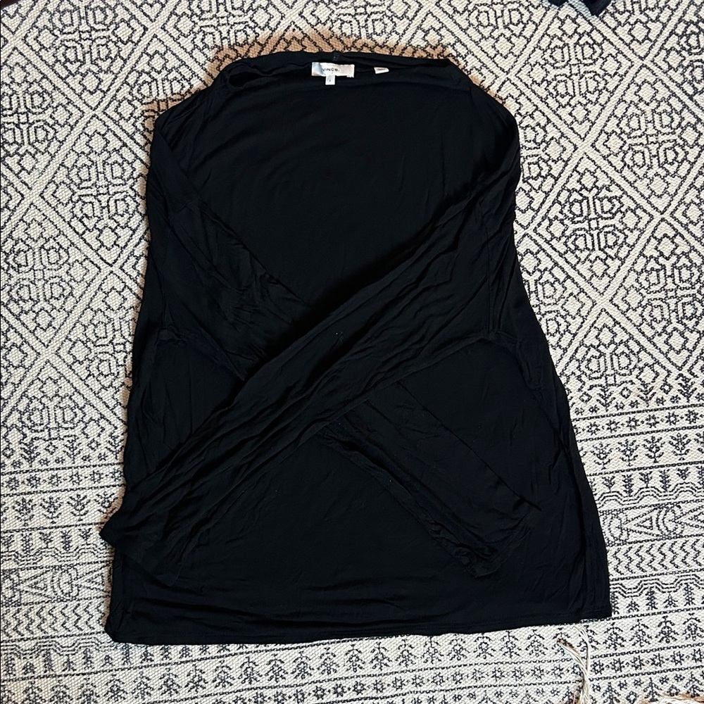Vince Classic Black Top with mock neck